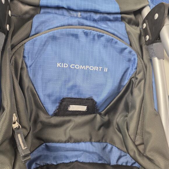 Deuter Kid Comfort II Child Carrier Hiking Backpack H2O Variflex VariQuick Blue - Picture 3 of 16